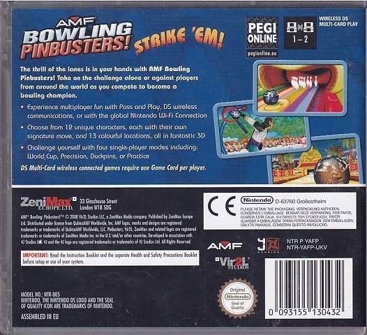 50, AMF Bowling Pinbusters Nintendo DS (B Grade) (Genbrug)